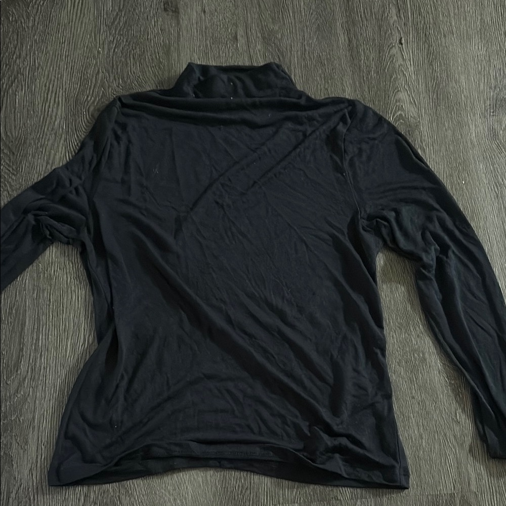 Black Turtleneck Long Sleeve Top